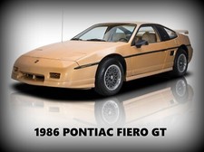 1986 Pontiac Fiero Gt In Gold New Metal Sign 12x16 - Ships Free