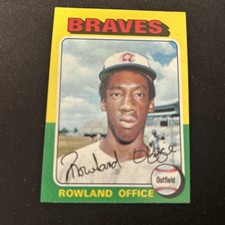 1975 Topps Rookie RC Card #262 Rowland Office Atlanta Braves NmMt Free Shipping!. rookie card picture