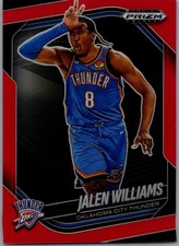 2024-25 Panini Prizm Black #15 Jalen Williams Red Prizms #/299