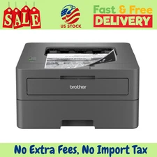 Brother HL-L2400D Compact Monochrome Laser Printer, Duplex, USB-connected/clear