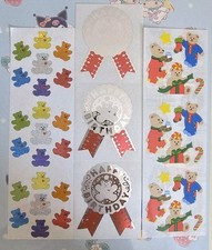 Sandylion Stickers Teddy Bears Strips Lot Vintage Stickers NLA HTF Collectible