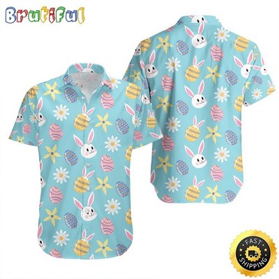 Beach Shirt Bunny Love Egg Happy Easter Day Aloha Hawaiian Shirts