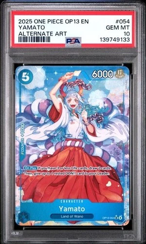 2025 ONE PIECE OP13-CARRYING ON HIS WILL #054 YAMATO ALTERNATE A PSA 10 GEM MINT