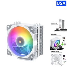 Stylish V5 CPU Cooler - 120mm Air Cooling with Addressable RGB Lights, Low Noise