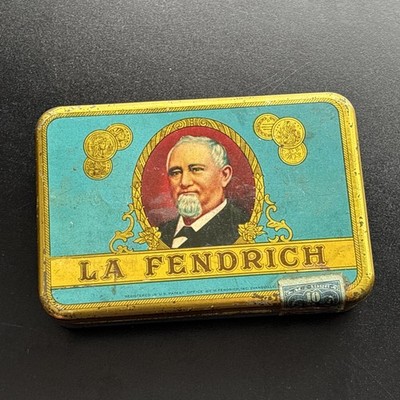 VINTAGE 1926 LA FENDRICH CIGAR TOBACCO Advertising TIN Antique