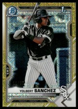 2021 Bowman #BCP-40 Yolbert Sanchez Chrome Prospects Mojo Refractor Gold SN #/50