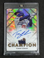 Tommy Edman 2025 Topps Chrome Autograph MLB World Series 1/100
