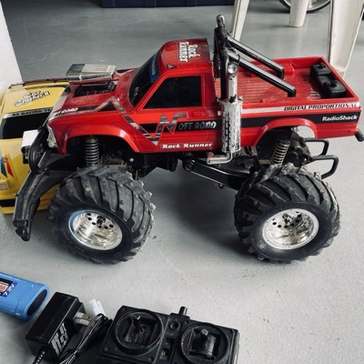 Vintage Radio Shack Rock Runner Car Crusher 2 RC Truck Two Bodies