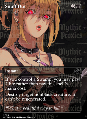 Snuff Out Misa Death Note High Quality Altered Art Custom Playtest