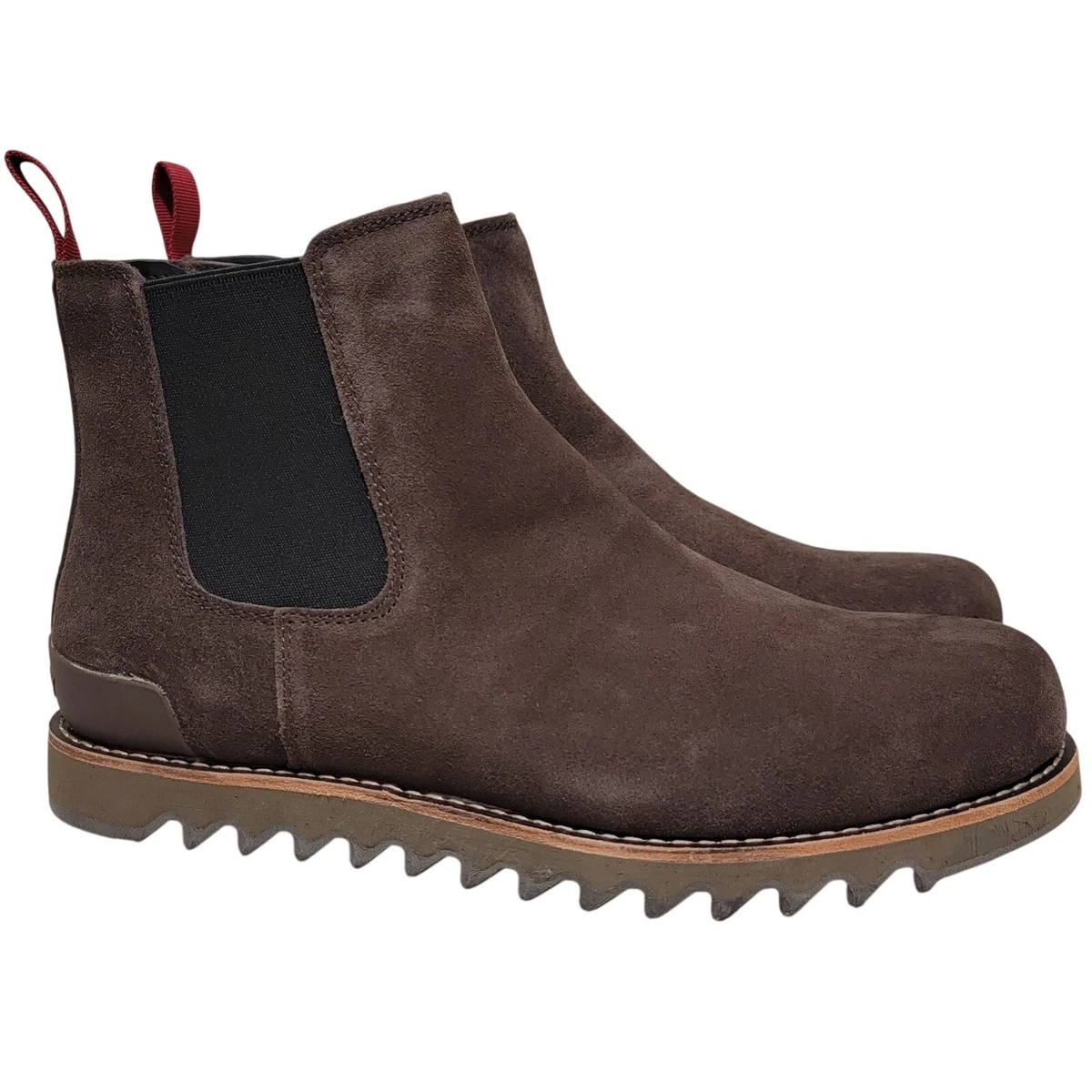 Territory Yellowstone Grey Waterproof Leather Chelsea Boots 11.5W W Suede Boots for Men for sale | eBay main image 4