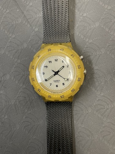 Swatch 1998 Perla Nera Scuba SDK 910 Original Strap Vintage Wrist Watch