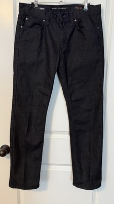 Men's Size 33 x 32 MARC ANTHONY Slim-Fit Black Straight Jeans Discontinued