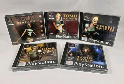 Tomb Raider Bundle Lot PS1 Playstation 1 Games PAL UK Complete Collection EX C