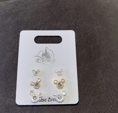 Disney X3 Paar Ohrstecker Mini Maus, Sterne & Schleifen *Neu*