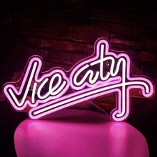 GTA Vice City LED Schild Neon Gaming Zimmer Deko Licht Wand Geschenk 5 6 4 Deko