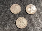 90% Silver Walking Liberty Half Dollar 50c Coins (Lot of 3) 1944, 1944D, 1944S