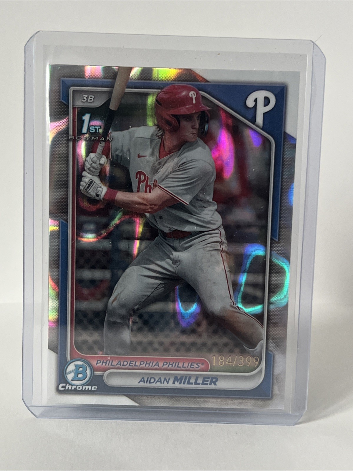 2024 Bowman - Chrome Prospects Aidan Miller #BCP-27 Lava Refractor /399 (RC)