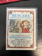 1988 Garbage Pail Kids Foreign BASURITAS ARGENTINA Wanted Card #11 RARE