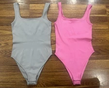 Ribbed Seamless Bodysuit for Women Shapewear Tank Top for Tummy Contro