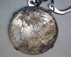 1921   MORGAN  DOLLAR  KEY CHAIN   BELOW SILVER VALUE