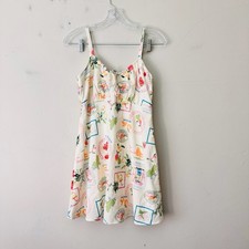 Lulus Nikayla ivory multi print sleeveless mini dress Women’s Size S