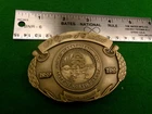 North Dakota state seal belt buckle brass1889-1989 100 year statehood