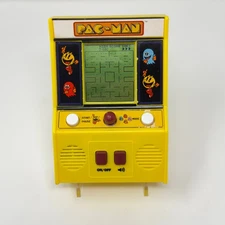 Pac-Man Mini Arcade Game Basic Fun Retro LCD Handheld Tested Working Used