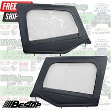 Bestop Upper Door for 87-95 Jeep Wrangler YJ Half Door Window SKIN & FRAME Black