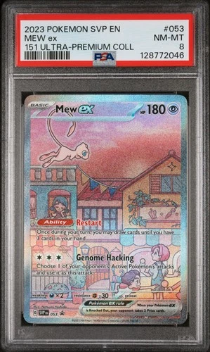 2023 POKEMON SVP EN-SV BLACK STAR PROMO 151 ULTRA-PREM COLL #053 MEW EX PSA 8