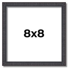 8x8 Rustic Brown Real Wood Picture Frame Width 0.75 inches  Interior Frame Dept