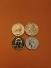 4 90% Silver Washington Quarters Uncirculated - Piece Of History - lot.1