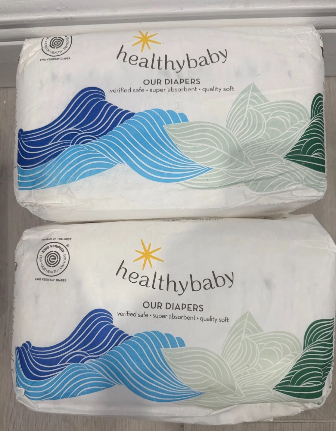 2 Healthy Baby 42 Count Diapers Size 1 & 2