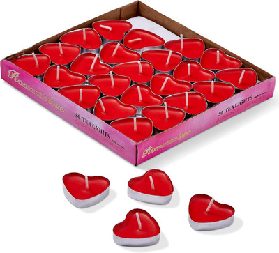 THE TWIDDLERS 50 Rote Herzkerze, Romantische Kerzen Für Valentine, Hochzeiten, H