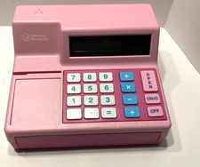 Learning Resources Pretend  Play Calculator Cash Register Pink INCOMPLETE SET