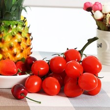 Artificial Fake Red Vine Tomato 19cm Fruit Vegetable