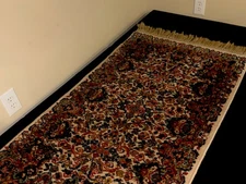 Authentic Karastan Multicolor Panel Kirman # 742 Wool American Rug 4’3”x2’6”