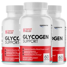 Sweet Relief Capsules Glycogen Support Dietary Supplement - 3 Bottles