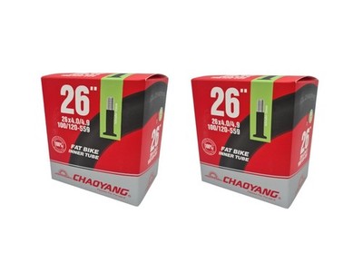 2 x 26x4.0 Zoll Fatbike Schlauch 26x4.0/4.90 100/120-559 AV Ventil Fat Bike Top