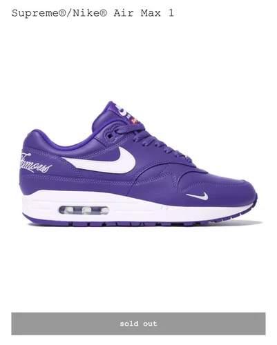 EN MAIN Nike Supreme Air Max Violet Homme US 6 Livraison rapide et gratuite ?