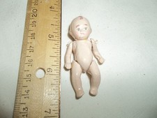 Antique German Bisque Tiny Baby Doll Artist Hand Painted House Miniature OOAK