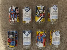 Rare Limited Edition Pepsi 1978 Superman glasses Set Of 8