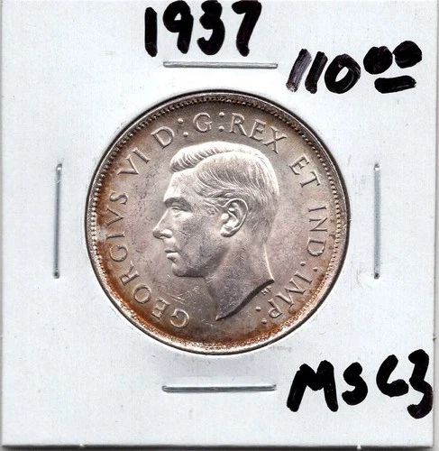1937 Canada 50 Cents — photo from the most recent tracked eBay sale