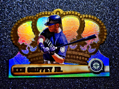 #ad 1998 Pacific Crown Royale Holofoil Die Cut Gold Foil Ken Griffey Jr #125 👑👑 $59.99
