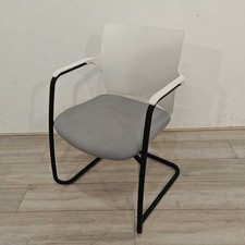 Connection Conference Chair, White / Grey / Black, Cantilever Frame