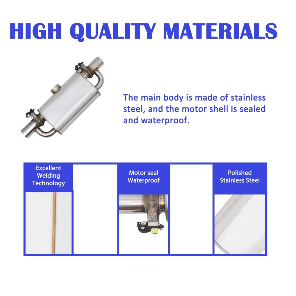 Electronic Valved Exhaust Muffler 3" T-Style w/ Dual Valves and Controller - Image 3 of 4