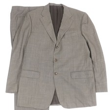 Excellent Corneliani suit All-over pattern Super130s single Brown Virgin wool