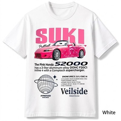JDM S2000 Shirt Drift Car Lover Gift Street Racing Graphic Tee Size S-5XL