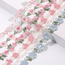5Yard Floral Lace Trim for Sewing, Sewing Trim Embellishments | Daisy Rose