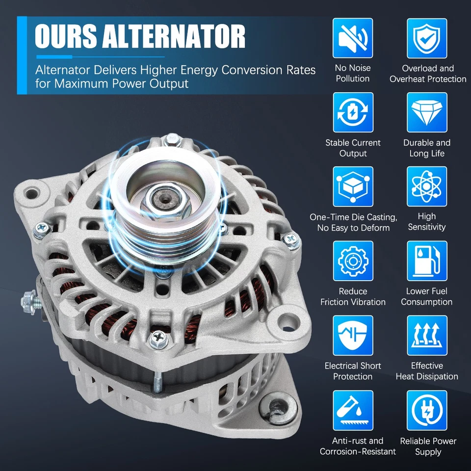 Alternator For 2009-2014 Nissan Murano Maxima 2011-2015 Nissan QUEST VAN 3.5L Foto 2 de 4