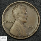1911 S Lincoln Wheat Copper Cent 1C